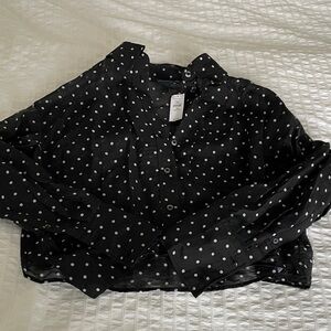 Black Polka Dot Top